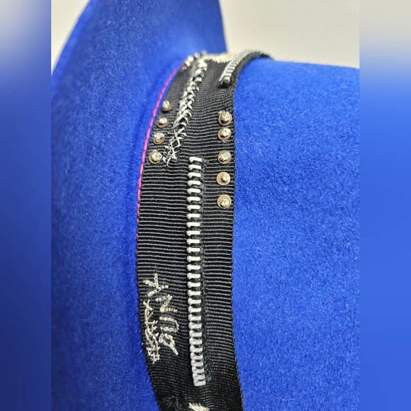 My Bob Use Your Head Mens Hat Cap Fedora FOLCO blue WOOL FELT RARE FIND - Picture 5 of 12